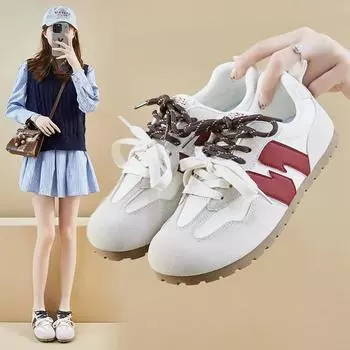 2024 Новая повседневная обувь Модные универсальные кроссовки для бега Дышащая искусственная кожа Легкая спортивная женская обувь Zapatos De Mujer 35 чёрный