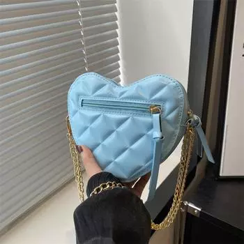 2024 Новая повседневная сумка Love Bag в корейском стиле, модная женская маленькая сумка, женская сумка через плечо с цепочкой чёрный