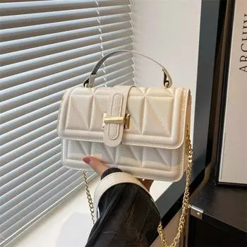 2024 новая простая и модная большая сумка через плечо модная корейская версия маленькая квадратная сумка простая и модная чёрный