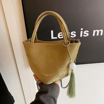 2024 Новая простая китайская сумка-ведро для отдыха Zongzi, женская сумка, модная ручная сумка, модная весенне-летняя сумка через плечо на одно плечо