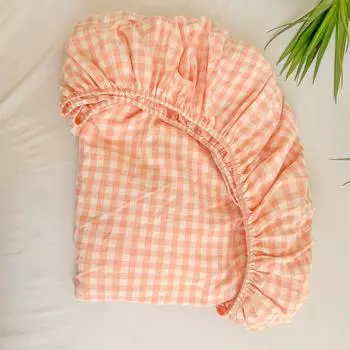 2024 Новая простыня из хлопка класса А, однотонная, хорошего качества, сетчатая, стираная, цельная, полностью закрытая, нескользящая простыня, кровать a Pillow Case