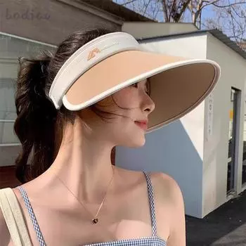 2024 новая пустая шляпа-цилиндр, женская летняя солнцезащитная шляпа для езды на велосипеде с большими полями, защита от ультрафиолета, ледяная шелковая шляпа-цилиндр Adjustable фиолетовый