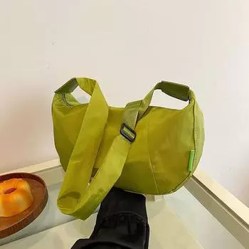 2024 Новая японская сумка-мессенджер для поездок на работу, мужская сумка с широким плечевым ремнем для пары, большая вместимость, сумка для пельменей для студентов белый