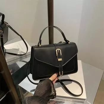 2024 новая ретро-портативная сумка через плечо, легкая, роскошная, модная, популярная, высококачественная, иностранная, повседневная, маленькая, квадратная сумка-мессенджер чёрный