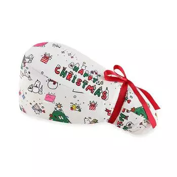 2024 Новая рождественская кепка с принтом для медсестер, стоматологов, врачей, рабочая кепка, рождественская хлопковая рабочая кепка унисекс