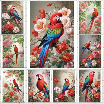 2024 Новая сделай сам Алмазная вышивка Птица Животное Полный Круглый Квадратный 5D Алмазная Картина и Распродажа Мозаика Попугай Настенное Украшение Full Round 20x30CM