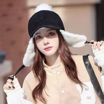 2024 новая шапка женская зимняя бархатная защитная шапка для ушей холодная зимняя теплая и холодная шапка Lei Feng оптовая продажа M56-58cm хаки