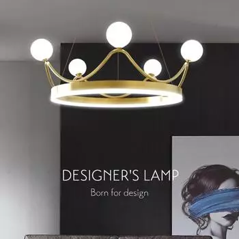 2024 Новая современная люстра Crown Design LED потолочный светильник креативное освещение для гостиной спальни детей роскошные люстры 220 В 110 В changeable