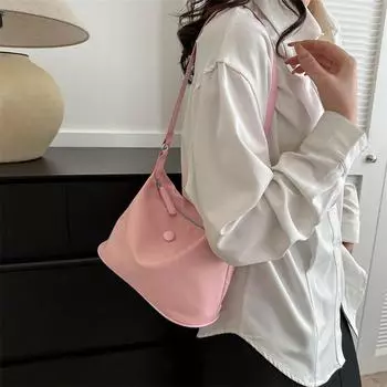 2024 новая сумка через плечо из ткани Оксфорд с высококачественной текстурой, универсальная, однотонная, простая, для поездок на работу, модная женская сумка белый