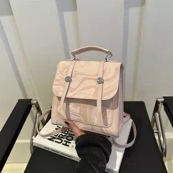 2024 новая сумка через плечо корейская версия рюкзака в иностранном стиле нишевая дизайнерская сумка многофункциональная женская сумка белый