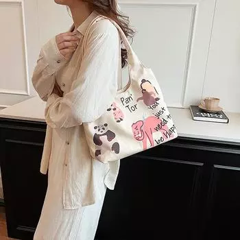 2024 новая сумка из нейлона для тура по граффити, женская сумка через плечо, большая вместимость, симпатичная универсальная студенческая сумка