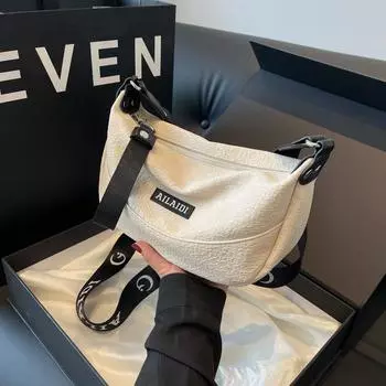 2024 Новая сумка-кроссбоди с широким плечевым ремнем, легкая сумка через плечо, корейская сумка на одно плечо подмышкой, универсальная женская сумка для поездок на работу