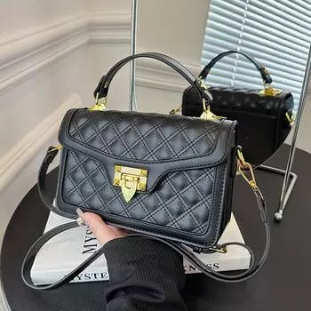 2024 новая сумка-мессенджер женская сумка осенняя универсальная модная портативная сумка с ромбовидным узором квадратная сумка высокого класса маленькая сумка