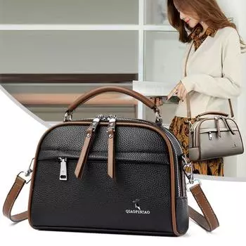 2024 Новая сумка, модная простая сумка-ракушка, высококачественная текстура, большая вместимость, контрастный цвет, женская сумка через плечо на одно плечо, тренд