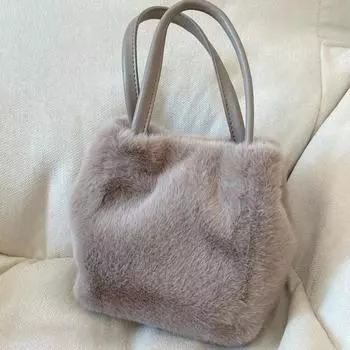 2024 новая сумка-ведро Mao Mao женская корейская версия осенне-зимняя фактурная сумка для поездок на работу простая и универсальная темно-коричневого