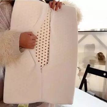 2024 Новая тайская натуральная латексная подушка, натуральная резиновая подушка, защита шейного отдела позвоночника, сон, одинарный массажный изгиб