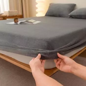 2024 Новая удобная серия простыней из молочного бархата однотонного цвета a Pillow Case