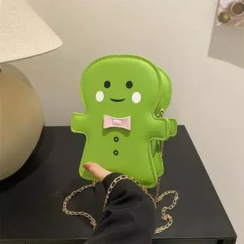 2024 Новая универсальная рождественская сумка через плечо для женщин, трендовый нишевый дизайн, симпатичная сумка через плечо с цепочкой чёрный