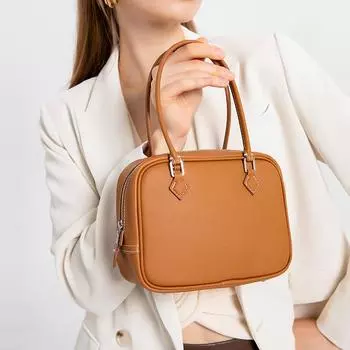 2024 Новая универсальная женская сумка через плечо на одно плечо из высококачественной коровьей кожи. Маленькая и популярная сумка. Высококачественная и роскошная сумка для подмышек. One Size чёрный