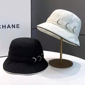 2024 Новая весенне-осенняя легкая и тонкая дышащая шляпа рыбака с маленьким лицом, солнцезащитным козырьком и солнцезащитной шляпой-чашей, шляпа от солнца M56-58cm молочный белый