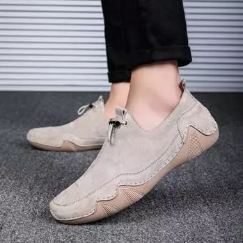 2024 Новая весенняя обувь для мужчин. Дышащие оригинальные мужские кроссовки. Дизайнерская дышащая обувь. Модные спортивные туфли из кожи носорога. 38 хаки