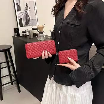 2024 новая весенняя сумка для монет женская короткая сумка для мелочи многофункциональная сумка-клатч с тройной молнией сумка для карт повседневная Small хаки