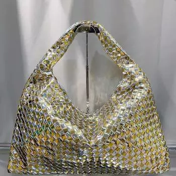 2024 Новая женская плетеная мини-сумка через плечо - DIVANI 26 x 11 x 15 cm кремовый