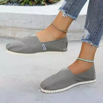 2024 Новая женская спортивная обувь на весну и осень, парусиновая, с небольшим вырезом, универсальная, с плоским дном, удобная и легкая 36 чёрный