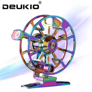 2024 Новая зимняя рыболовная катушка 60 мм Ultralight FD-60 полностью металлическая передняя катушка яркий цвет пряжка для живой рыбы шпуля гальванизированная цветная FD60 разноцветный