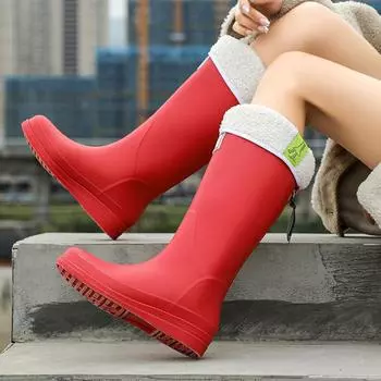 2024 новейшие женские красивые резиновые сапоги водонепроницаемые ботинки для верховой езды женские теплые резиновые сапоги до колена EUR36-41 сапоги для верховой езды на молнии 41