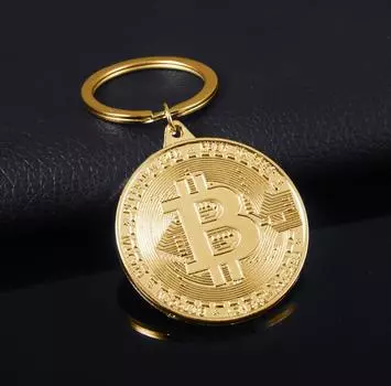 2024 новейший брелок для ключей Bitcoin Music Band Keyring Подвеска для женщин и мужчин Коллекция ювелирных изделий Подарок розового золота