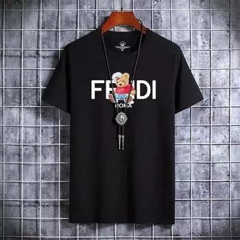 2024 Новинка для женщин, люксовый бренд, 100% хлопок, цветной принт медведя, летняя мужская/женская футболка с коротким рукавом, азиатский размер S-4XL S