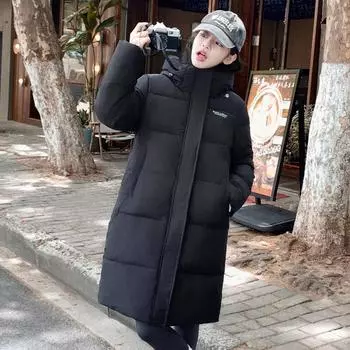 2024 Новинка - утепленная одежда женская средняя и длинная корейская версия свободная утепленная одежда зимняя утолщенная куртка до колена - утепленная куртка S красный