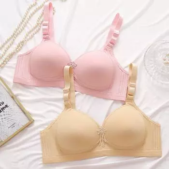 2024 новое нижнее белье без стальных вставок с боковыми застежками для увеличения груди, женский удобный бюстгальтер со сборками 36/80