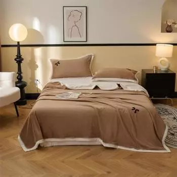 2024 Новое одеяло Новая вышивка Двойной заклинание Молочный флис Многофункциональный Двойной заклинание Функциональный 150x200cm 1pcs