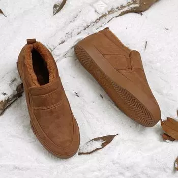 2024 Новое поступление, модные зимние мужские ботинки, износостойкие ботильоны ручной работы, теплые рабочие ботинки на молнии, мужская повседневная обувь785 39 чёрный