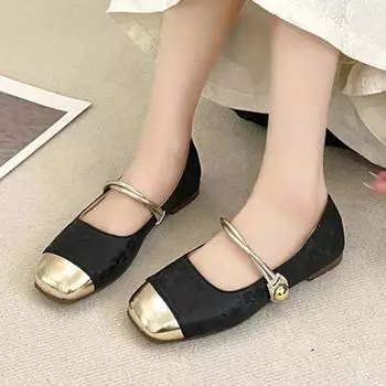 2024 Новое поступление овчины версия ретро французская красота сандалии Bao Toe женские летние туфли-лодочки 35 чёрный