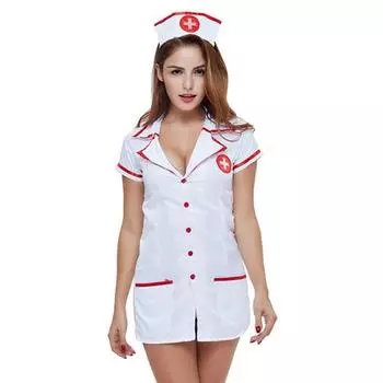 2024 новое сексуальное нижнее белье, сексуальное сексуальное нижнее белье, белый костюм медсестры, топ. S