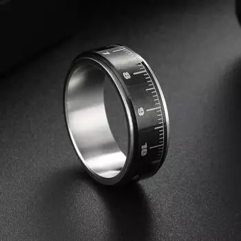 2024 Новое вращающееся кольцо из титановой стали, линейка тревожности, весы, спиннер, кольца-спиннеры, антистресс, модные ювелирные изделия в стиле панк, Bague Homme 6