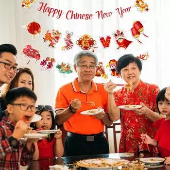 2024 Новогодняя вечеринка, баннер с овсянкой, год Дракона, флаг, номер, буквенный декор, баннер с Новым годом, праздничный подарок A