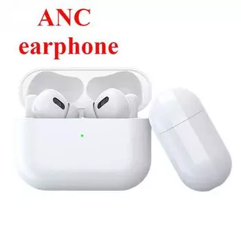 2024 Новые беспроводные наушники Bluetooth ANC Pro 2 с активным шумоподавлением, игровая гарнитура Handfree, наушники, кабель USB-C для iPhone 16 Pro Max, iPad белый