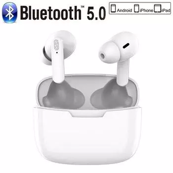 2024 Новые беспроводные наушники Bluetooth Y113 9D Hifi наушники спортивные наушники с микрофоном и зарядным устройством для iPhone Xiaomi Huawei белый