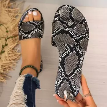 2024 Новые босоножки женские летние туфли женские элегантные босоножки на низком каблуке летние тапочки Zapatos Mujer босоножки на танкетке женские 36 чёрный