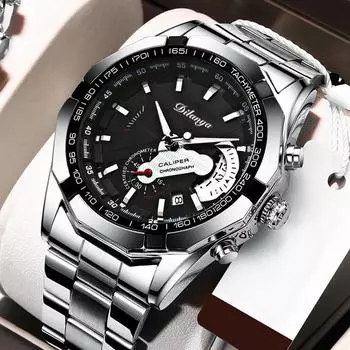 2024 Новые часы Глобальная версия немеханических автоматических кварцевых часов Мужские часы Лучшие роскошные водонепроницаемые светящиеся мужские часы с автоматической датой