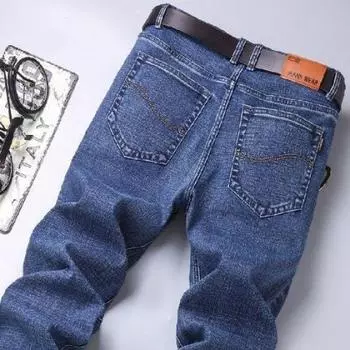 2024 Новые Четырехсезонные Тонкие Джинсовые Свободные Повседневные Универсальные Прямые Мужские Длинные Брюки 28