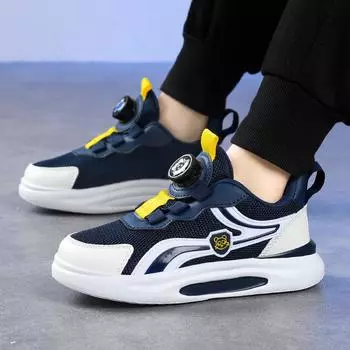 2024 Новые детские спортивные кроссовки: Спортивные туфли с мягкой подошвой из двойной сетки для детей среднего и большого размера, весна/осень. 36, LM 553, double зелёный/чёрный