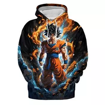 2024 Новые Dragon Ball Z Son Goku 3D Printed Весна Осень Повседневные Толстовки Модные Пуловеры Толстовки Уличная Одежда Топы Унисекс S