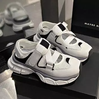 2024 Новые дышащие вулканизированные туфли женские повседневные кроссовки на платформе летние толстые низкие кроссовки для бега zapatos de mujer 35 чёрный