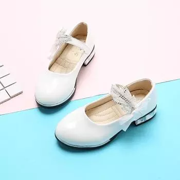 2024 Новые французские ретро-туфли для девочек из кожи 26 inner length 16.3 cm белый
