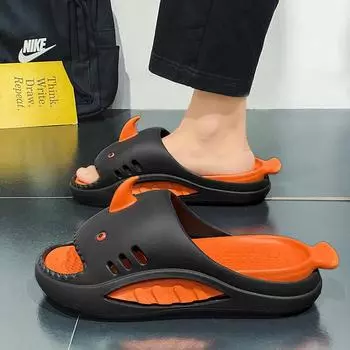 2024 Новые крутые мужские и женские сандалии, дышащие шлепанцы, парные тапочки 36 синий